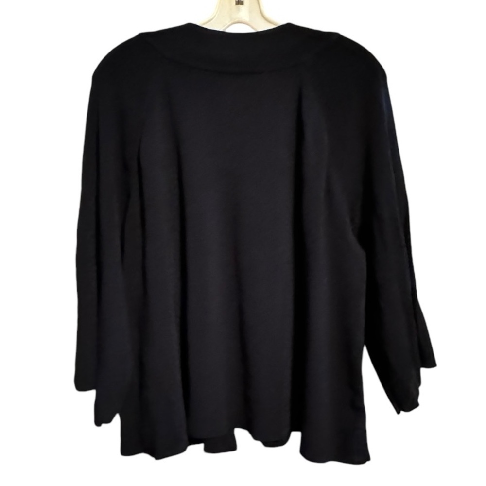 Cable & Gauge Woman Black Cardigan Sweater - Picture 4 of 5